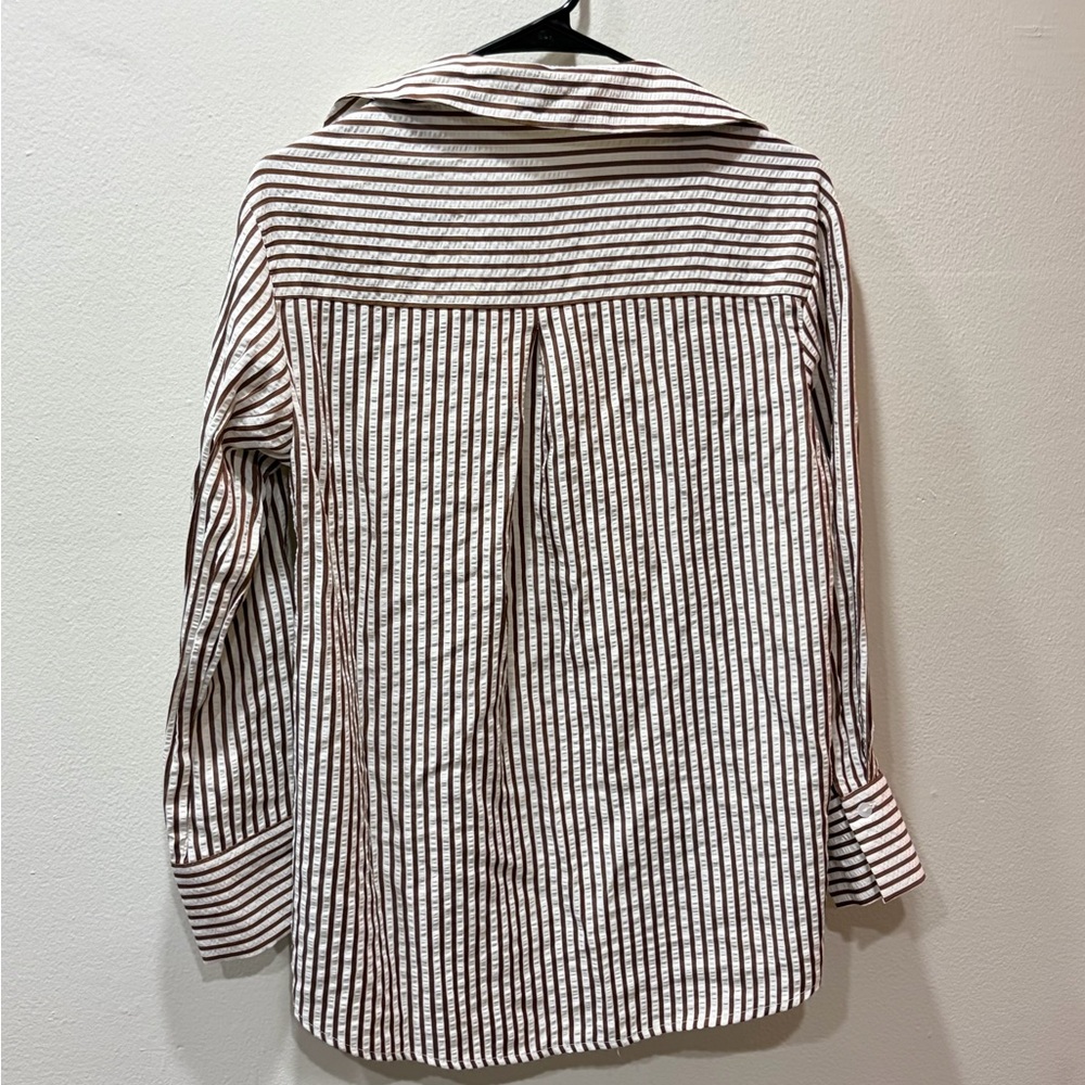 Blenca Striped Button-Down Blouse - image 3